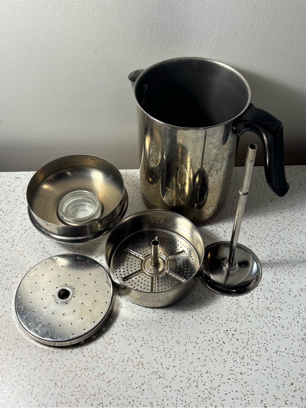 Vintage Revereware 8 cup coffee percolator perk with all parts